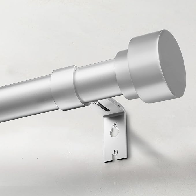 IFELS Heavy Duty Curtain Rods for Windows 28 to 48 Inch, 1 Inch Silver Window by IFELS