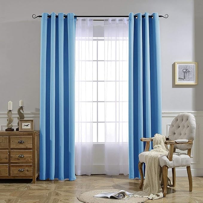 NICETOWN Sky Blue Blackout Curtains - Image 7