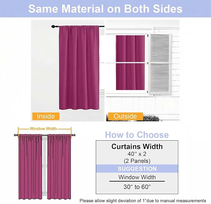 Simplebrand Ava Hot Pink Blackout Curtains - Image 9