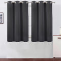 LEMOMO Dark Grey Blackout Curtains/38 x 54 Inch/Set of Two Panels Grommet by Lemomo