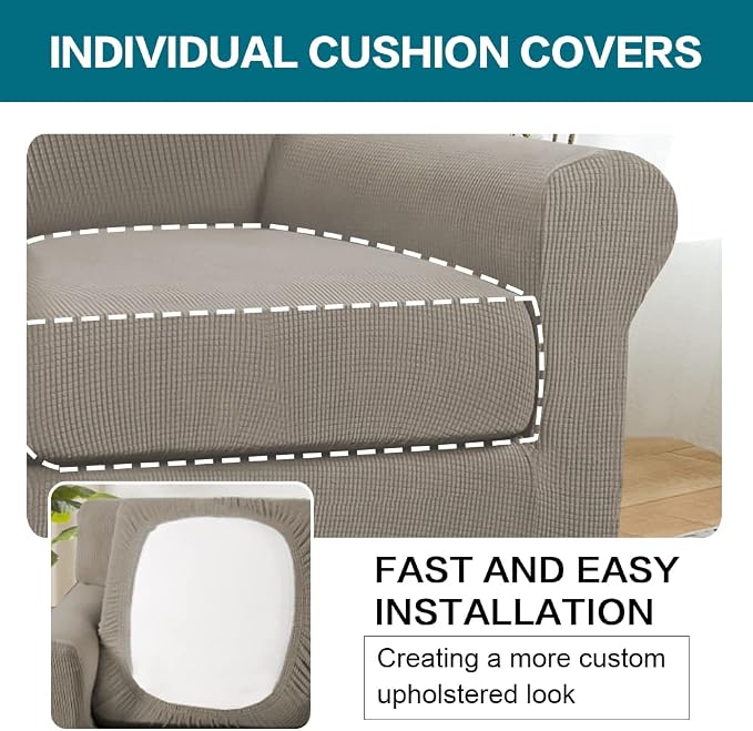 Turquoize 2 Piece Chair Covers Chair Slipcovers - Image 5