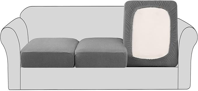 H.VERSAILTEX Super Stretch Couch Cushion Covers Sofa Cushion Slipcovers by HVERSAILTEX