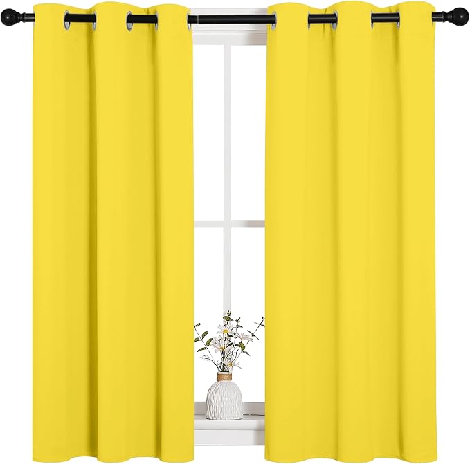 NICETOWN Bedroom Curtain Panels Draperies, Thermal Insulated Solid Grommet - Image 2