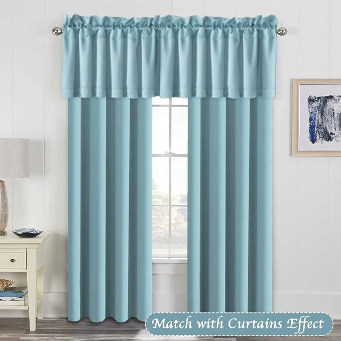 H.VERSAILTEX Blackout Valances for Windows，Kitchen Valances Curtains for Living - Image 3