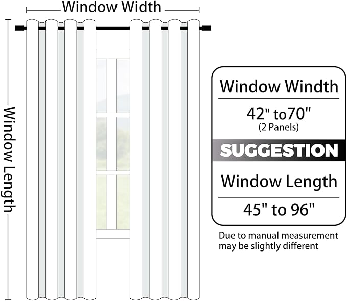 Yakamok 100% Blackout Curtains 72 Inch Length 2 Layers, Light Blocking Thermal - Image 7