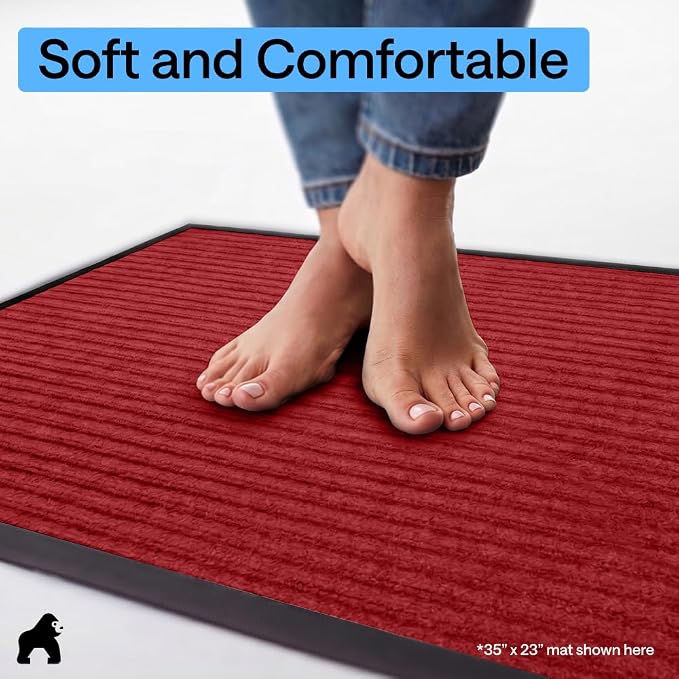 GORILLA GRIP Waterproof Traffic Guard Door Mat, 2 Pack, Indoor Outdoor Heavy - Image 8