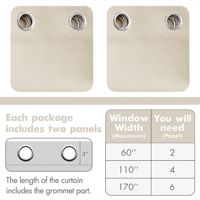 MIULEE Blackout Curtains for Bedroom Living Room Thermal Insulated Room - Image 6