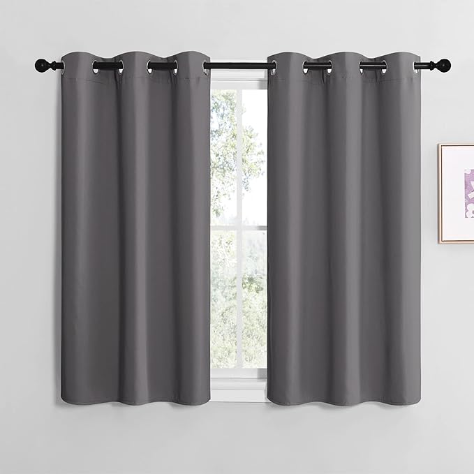 NICETOWN Grey Blackout Curtain Panels by NICETOWN