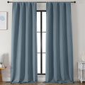 Simplebrand Ava Stone Blue Blackout Curtains by Simplebrand