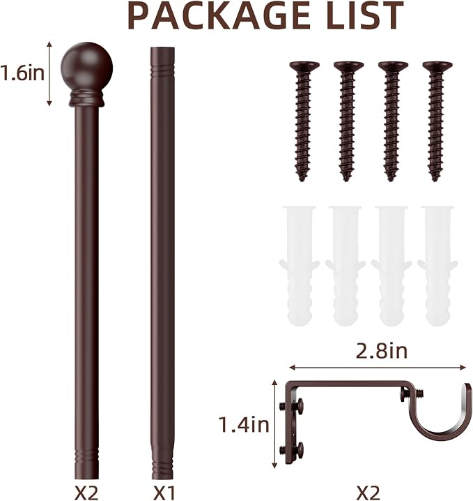 SMODBRODRE Curtain Rods for Window 32 and 48 - Image 6