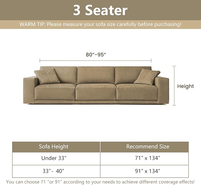 MYSKY HOME Boho Couch Cover Moss Green Sofa Covers - Image 5