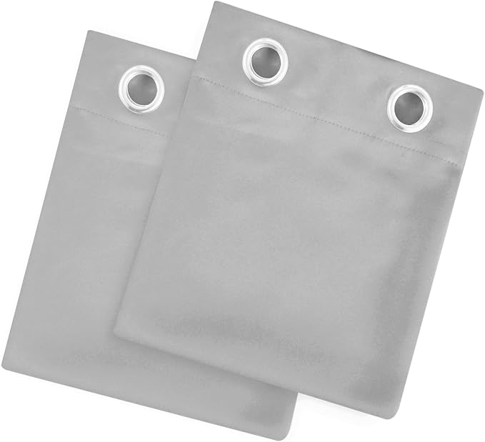 LEMOMO Blackout Curtains 52 x 90 Inch Long Light Grey Curtains Set of 2 Panels - Image 9