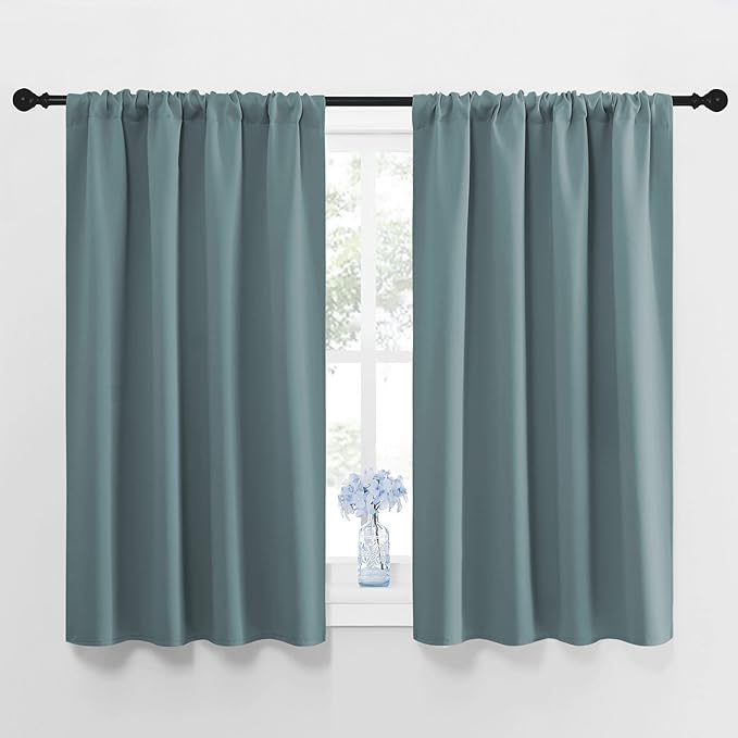NICETOWN Greyish Blue Blackout Curtains Panels by NICETOWN