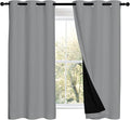 NICETOWN Silver Grey 100% Blackout Curtains 54 inches Long, Thermal Insulated by NICETOWN