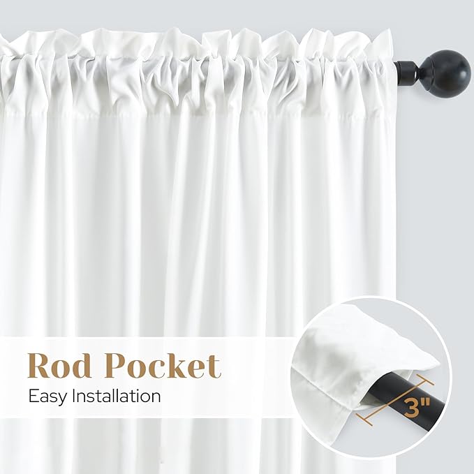 HOMEIDEAS Non-See-Through White Privacy Sheer Curtains, 52 X 45 Inches Long 2 - Image 5