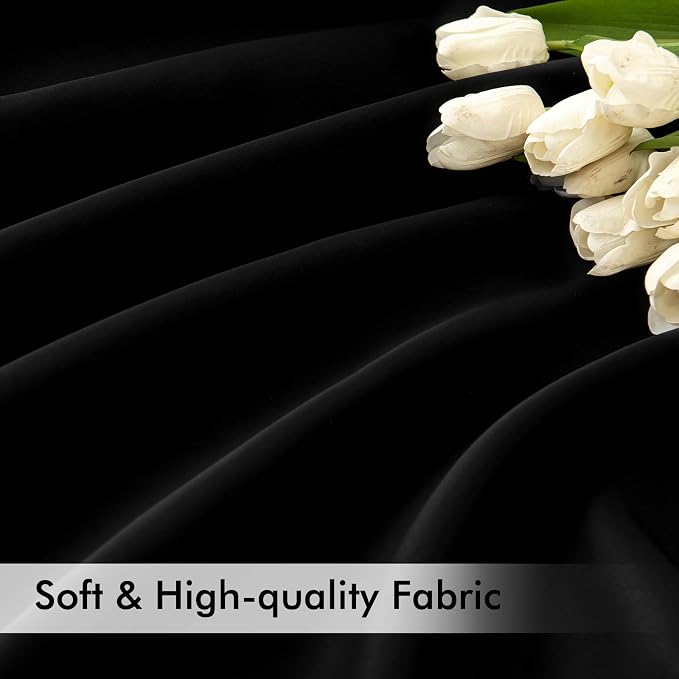 MIULEE Back Tab Blackout Curtains 105 Inch Long 2 Panels Set - Image 6