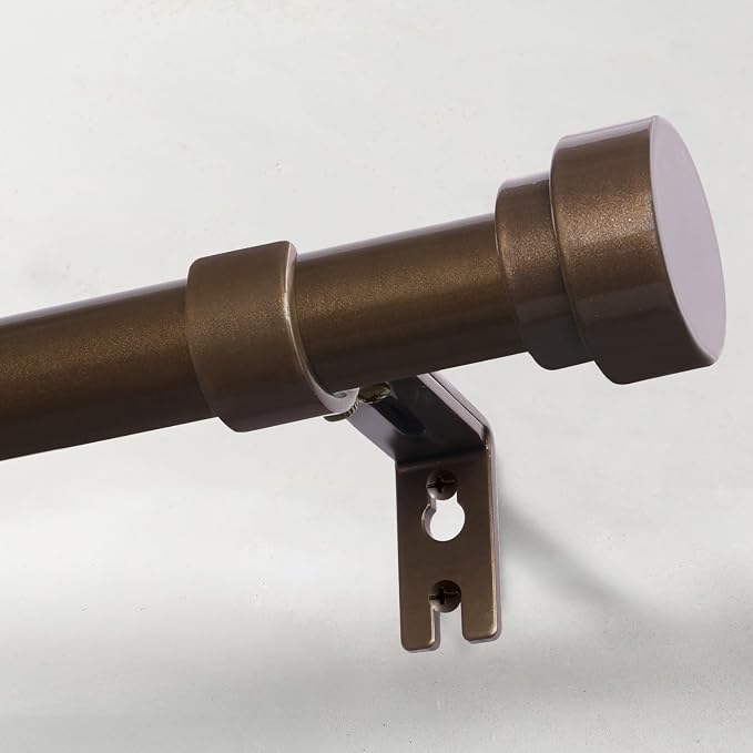 IFELS Heavy Duty Curtain Rods for Windows 48 to 84 Inch, 1 Inch Bronze Window by IFELS