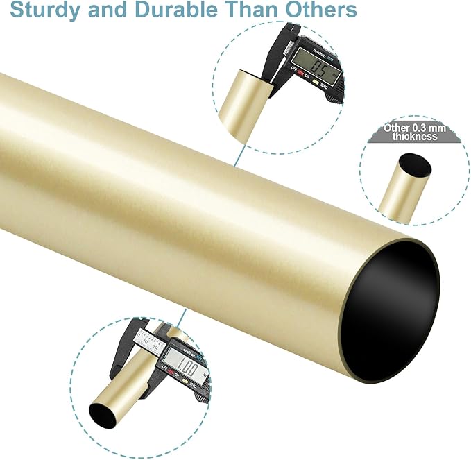 Byondeth Curtain Rods for Windows 16 to 144 Inches Adjustable Length 1 Inch - Image 7
