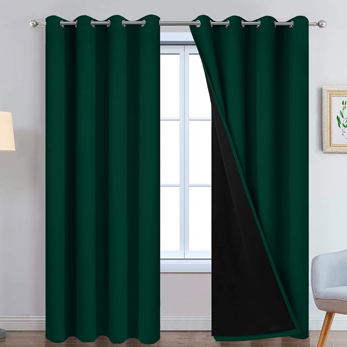 Yakamok 100% Blackout Curtain for Bedroom, Thermal Insulated Drapes by Yakamok