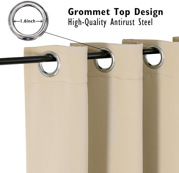 ChrisDowa Blackout Curtains 108 inches Long - Image 2