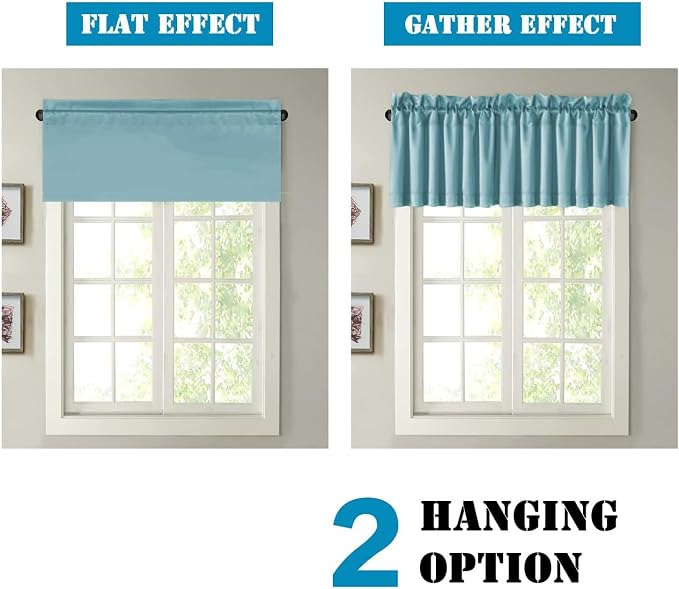 H.VERSAILTEX Blackout Kitchen Curtain Valances, Window Valance Curtains - Image 6