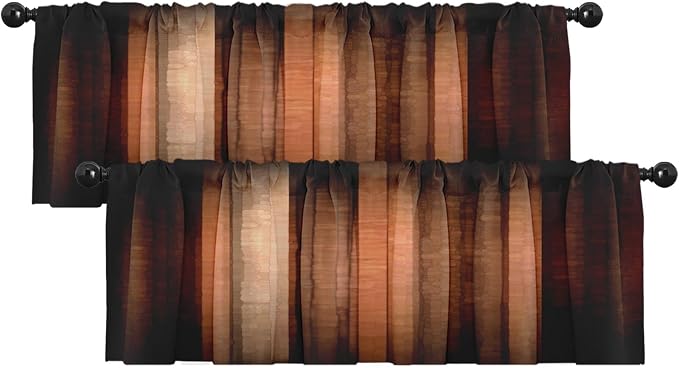 Emvency 2 Pack Valances Window Treatments, 52x18 Inch Rod Pocket Valances by Emvency