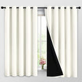 Yakamok 100% Cream Blackout Curtains by Yakamok