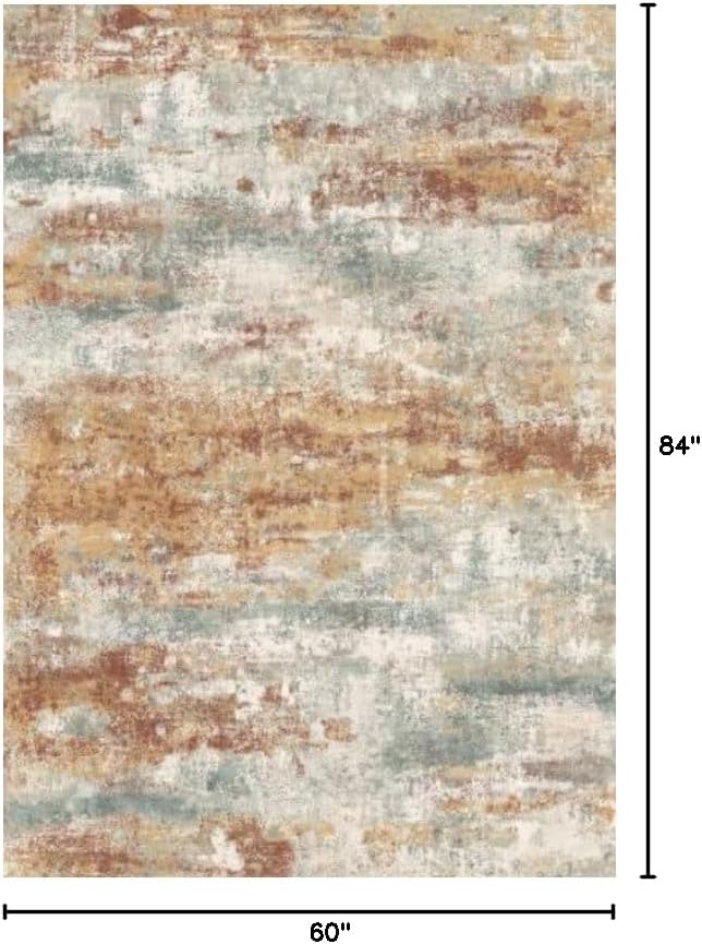 Area Rugs 5x7 for Living Room Bedroom, Modern Abstract Machine Washable Rug - Image 2
