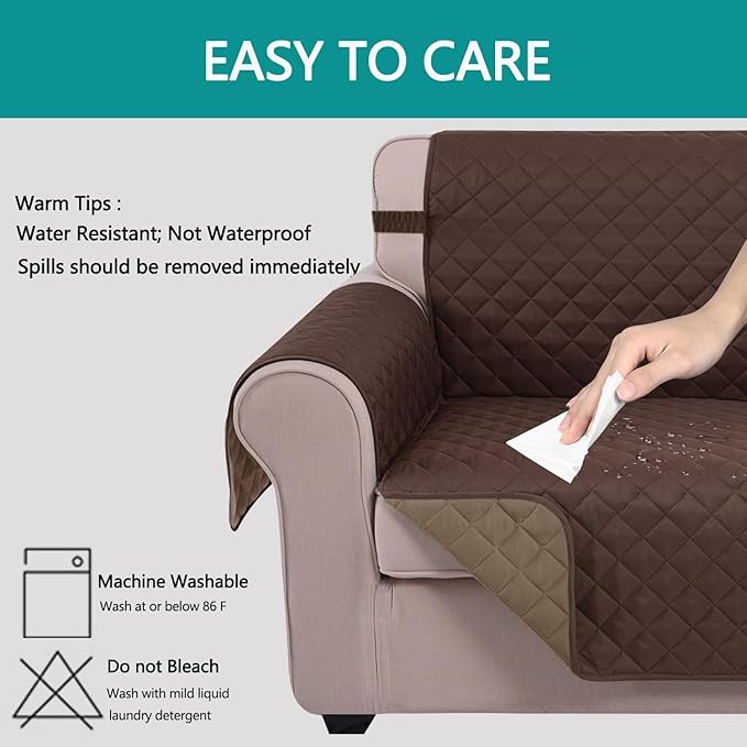 U-NICE HOME Large Sofa Cover Reversible Couch Cover - Image 5