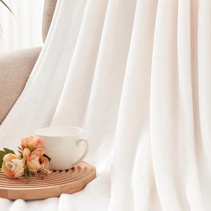 Exclusivo Mezcla Fleece Ivory Throw Blanket - Image 7