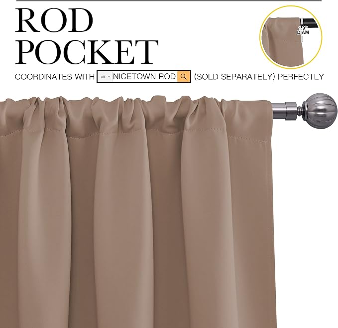 NICETOWN Kitchen Window Blackout Curtains - Image 3