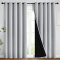Yakamok 2 Thick Layers 100% Completely Blackout Window Curtains, Thermal by Yakamok