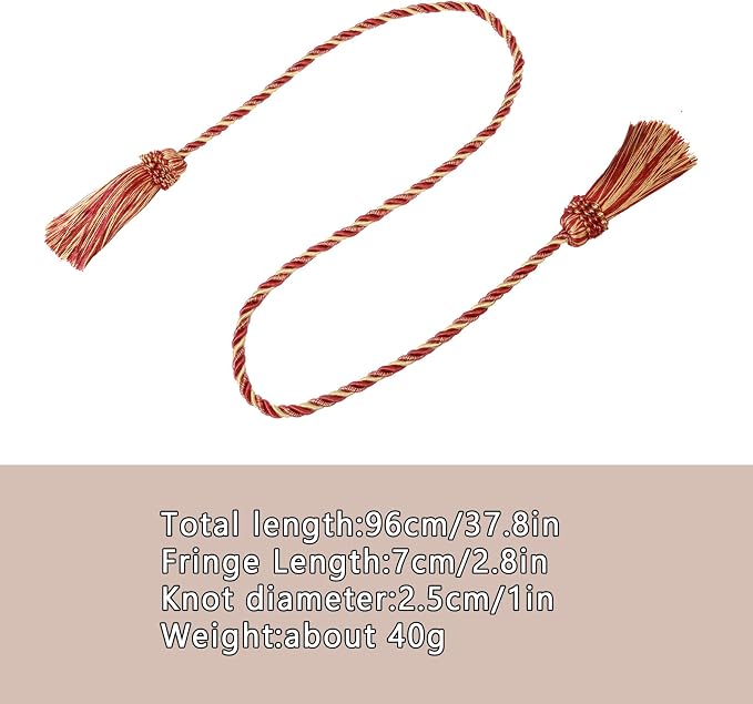 Fenghuangwu Curtain Tiebacks Handmade Decorative Curtain Holdbacks Rope - Image 2
