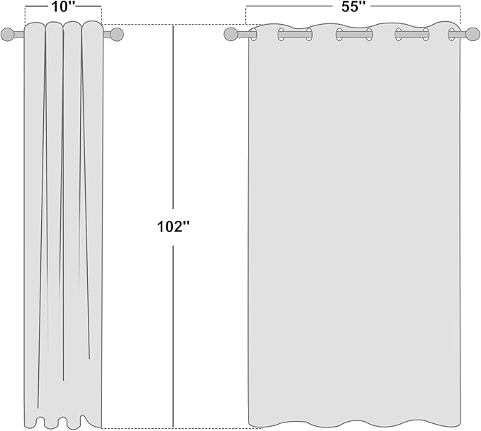 NICETOWN Beige Room Darkening Curtains 102" Long - Image 7