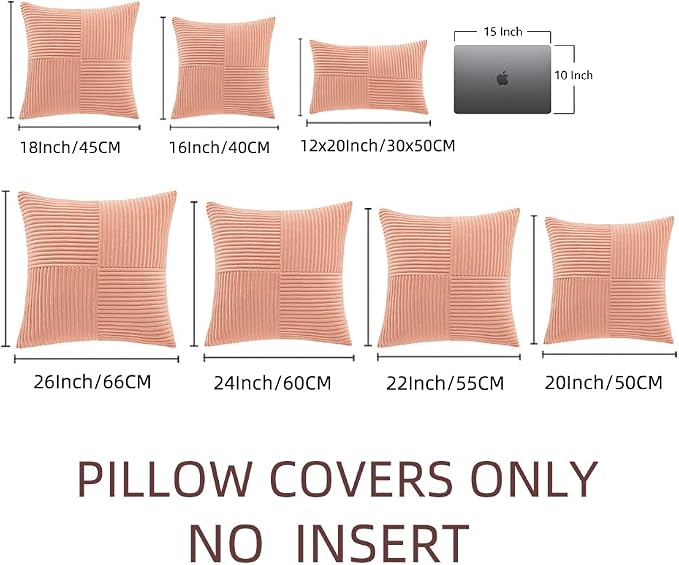 Fancy Homi 2 Packs Coral Lumbar Decorative Throw Pillow Covers 12x20 Inch - Image 6