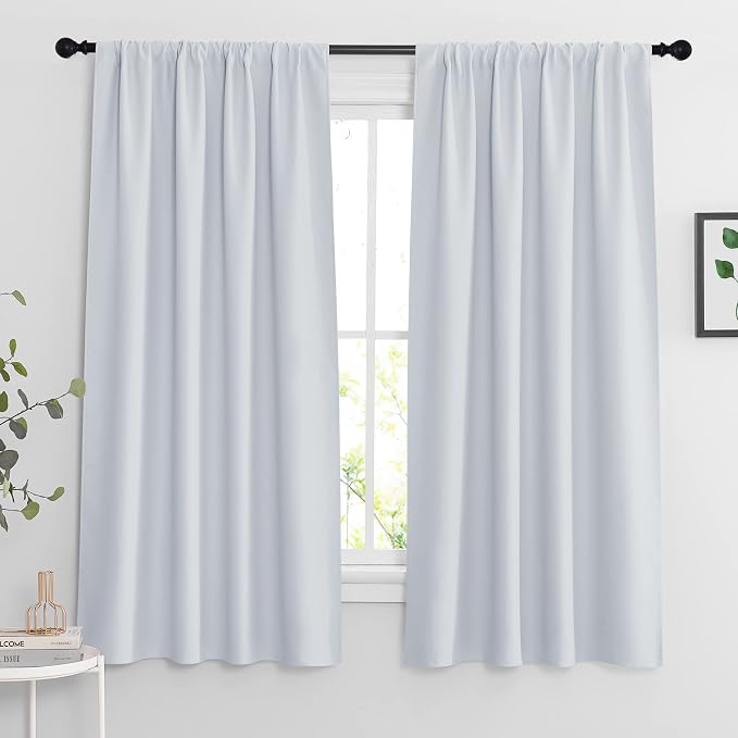 RYB HOME Extra Wide Curtains for Bedroom Living Room 63 inches Long, Thermal by RYBHOME