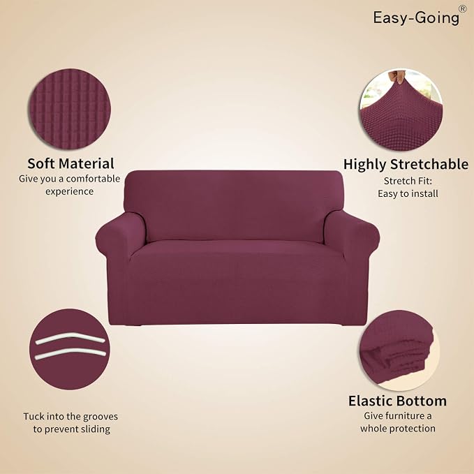 Easy-Going Stretch Loveseat Slipcover 1-Piece Sofa Cover Furniture Protector - Image 3