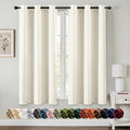 MIULEE Cream Blackout Curtains for Bedroom Living Room 54 Inches Long 2 Panels by MIULEE