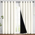Yakamok 100% Cream Blackout Curtains by Yakamok