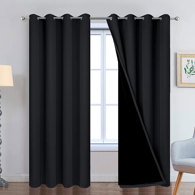 Yakamok 84 Inch Length 100% Blackout Curtains by Yakamok