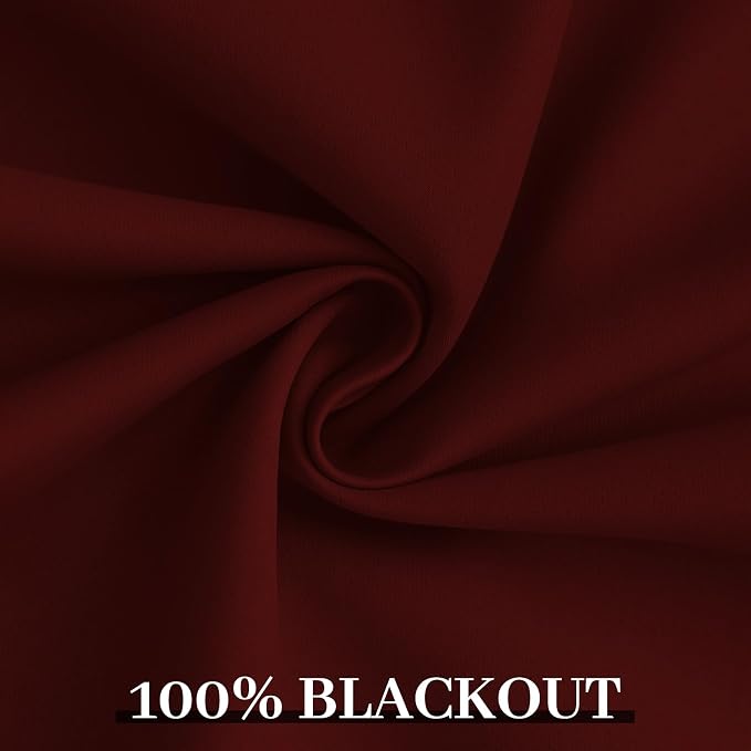 Yakamok Room Darkening 100% Blackout Curtains Grommet Window Treatments - Image 7