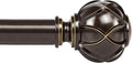 KAMANINA 1 Inch Extra Long Curtain Rod 140 to 195 Inches Bronze Heavy Duty by KAMANINA