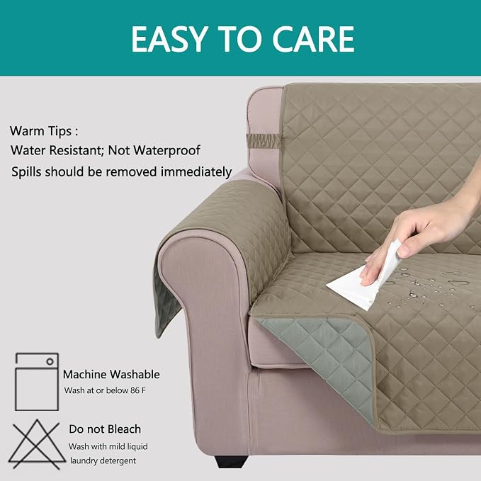 U-NICE HOME 4 Seater Sofa Cover 91 Inch Large Couch Covers - Image 3