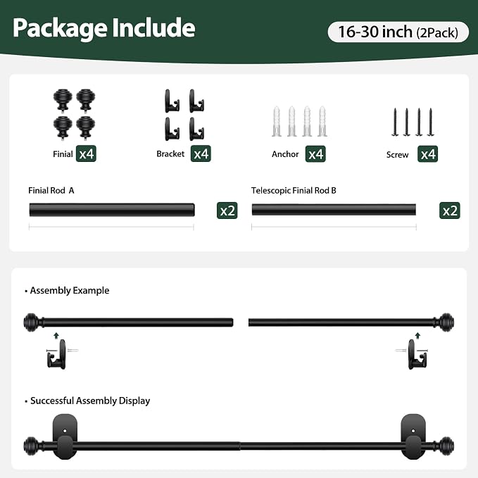KAMANINA Curtain Rods No Drilling - Image 7