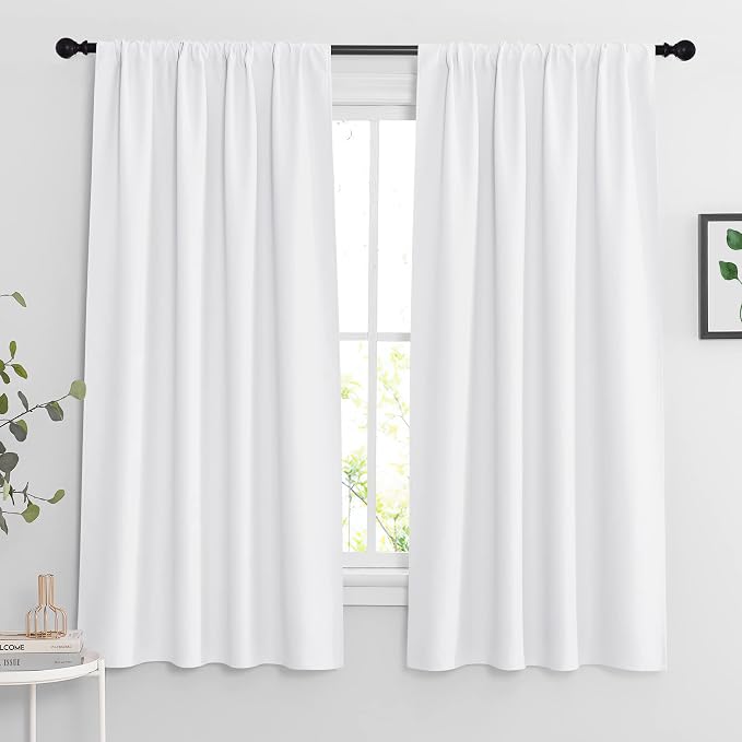 RYB HOME Extra Wide Curtains for Bedroom Living Room 63 inches Long, Thermal by RYBHOME