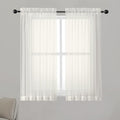 Chyhomenyc Ivory Sheer Curtains 54 Inch Length 2 Panels by Chyhomenyc