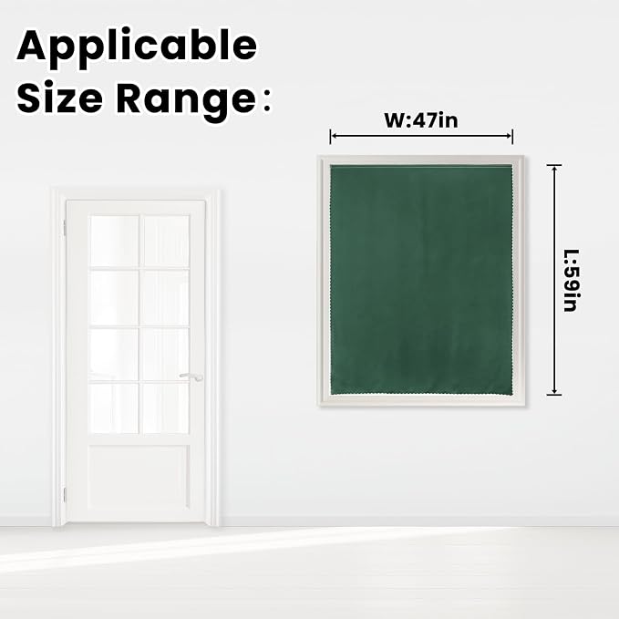 Blackout Curtains for Bedroom Stick On Curtains Window Shades Pull Down - Image 7