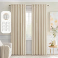 MIULEE Cream Beige Back Tab Light Blocking Curtains 78 Inch Length 2 Panels Set by MIULEE
