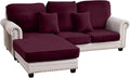 Couch Cover 3-Piece Elastic Velvet Couch Cushion Covers & Chaise Slipcovers by Taque