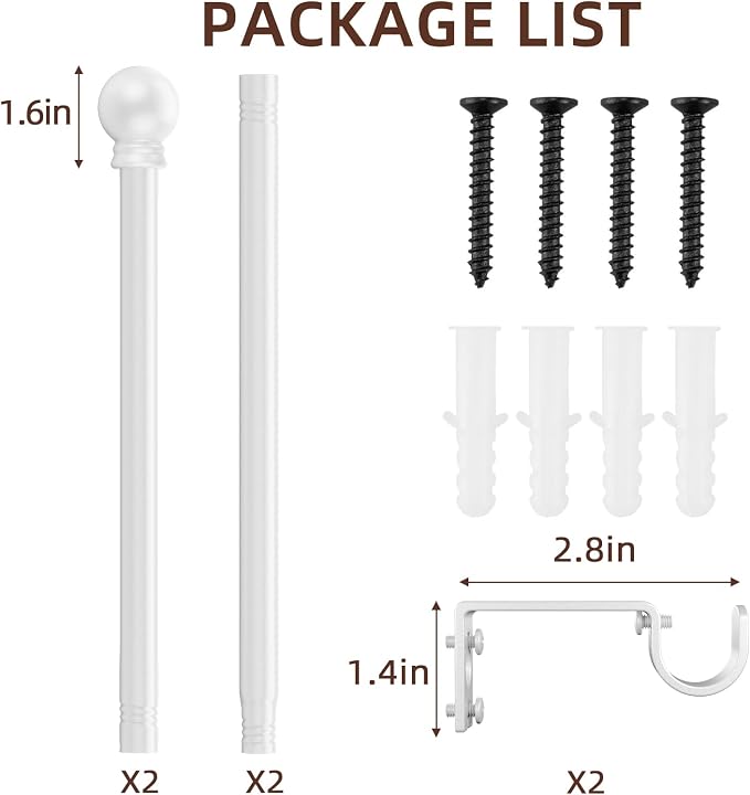 SMODBRODRE Curtain Rods for Window 32 to 62 - Image 6